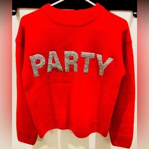 “PARTY” sweater by English Factory. Size XS.